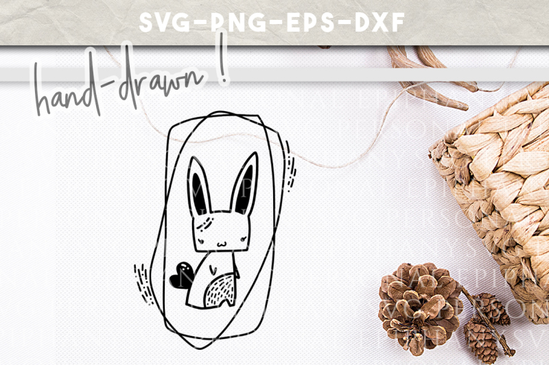 female-bunny-scandinavian-clip-art-svg-hand-drawn-dxf-eps-cut-file