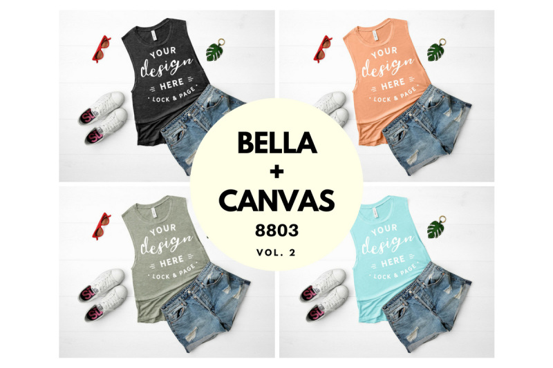 Free Tank Top Mockup Bundle Bella Canvas 8803 Vol. 2 (PSD Mockups)