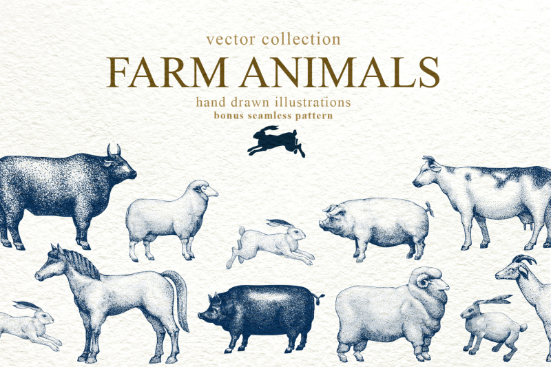 farm-animals-vector-collection
