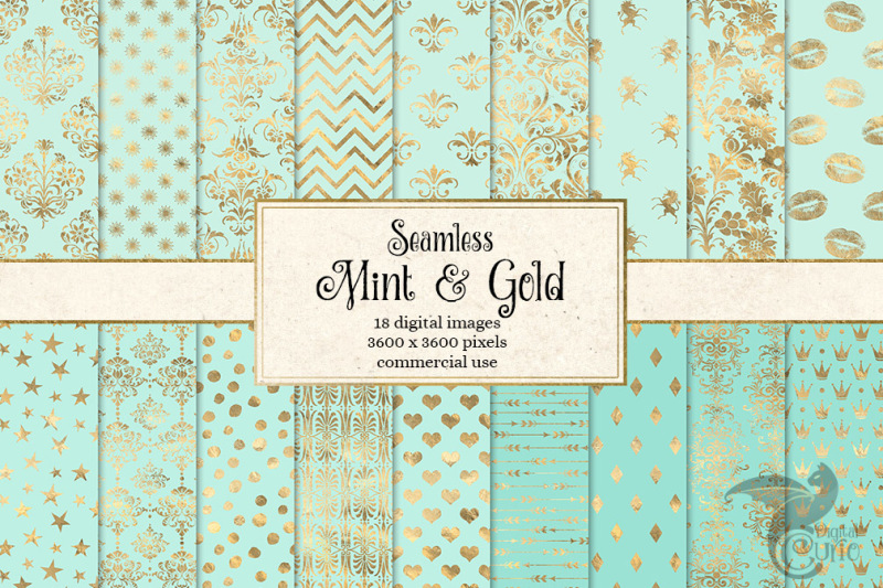 mint-and-gold-digital-paper