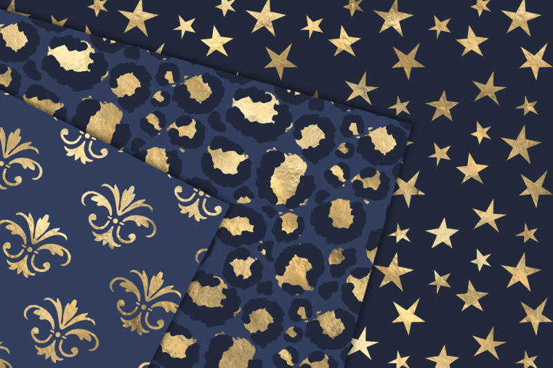 navy-and-gold-digital-paper