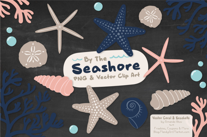 seashore-shells-and-coral-clipart-in-navy-and-blush