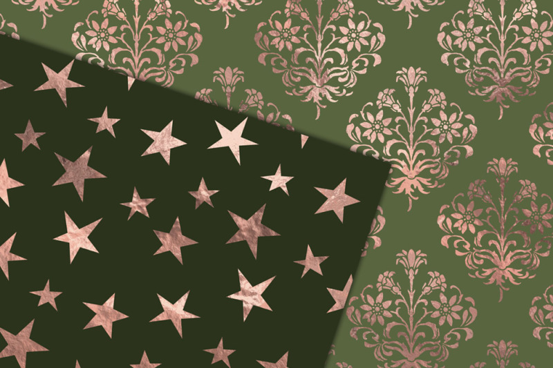 rose-gold-and-green-digital-paper