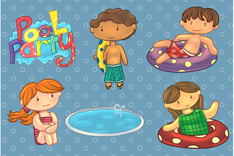 pool-party-clip-art-collection