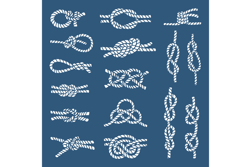 different-nautical-knots-and-ropes-on-dark-background