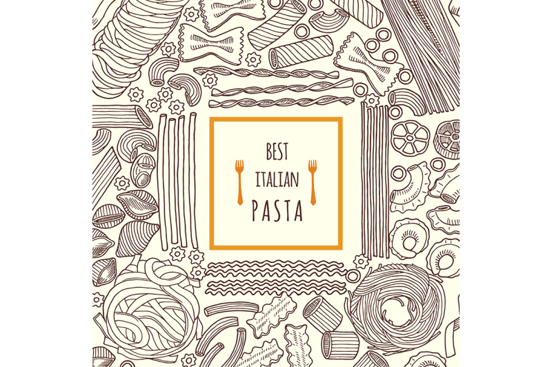 vector-hand-drawn-illustrations-of-food-traditional-italian-pasta