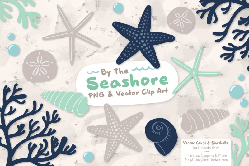seashore-shells-and-coral-clipart-in-navy-and-mint