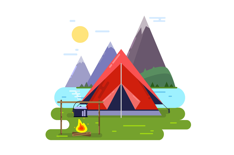 summer-camping-vector-background-illustrations