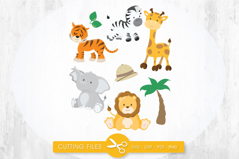 safari-animals-svg-png-eps-dxf-cut-file