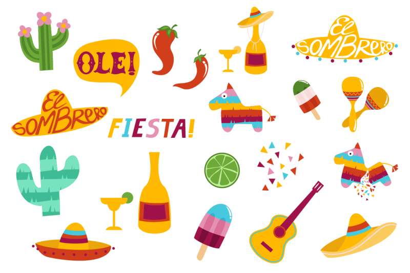 set-of-19-mexico-fiesta-illustartions-4-patterns