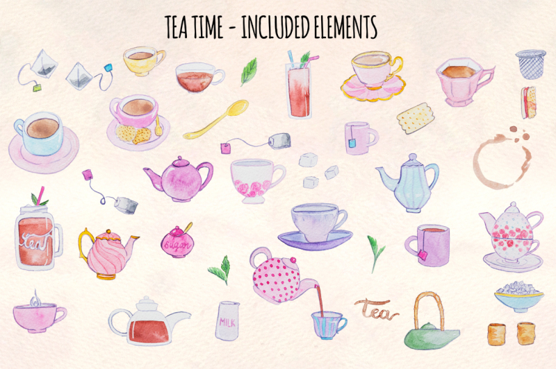 afternoon-tea-time-41-watercolor-vector-graphics