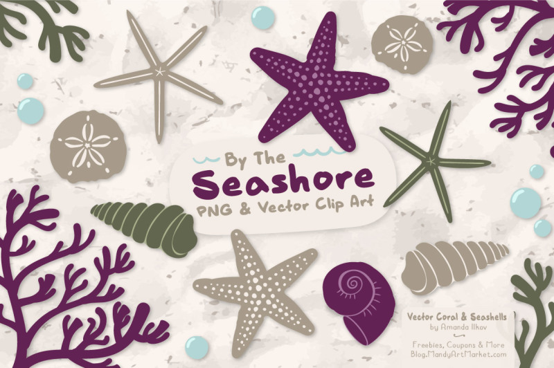 seashore-shells-and-coral-clipart-in-plum