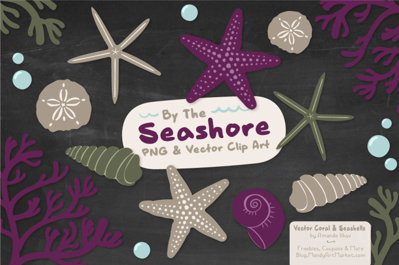 seashore-shells-and-coral-clipart-in-plum