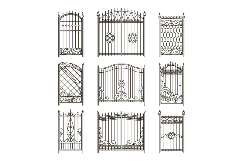 vector-pictures-of-iron-doors-or-gates-with-swirls