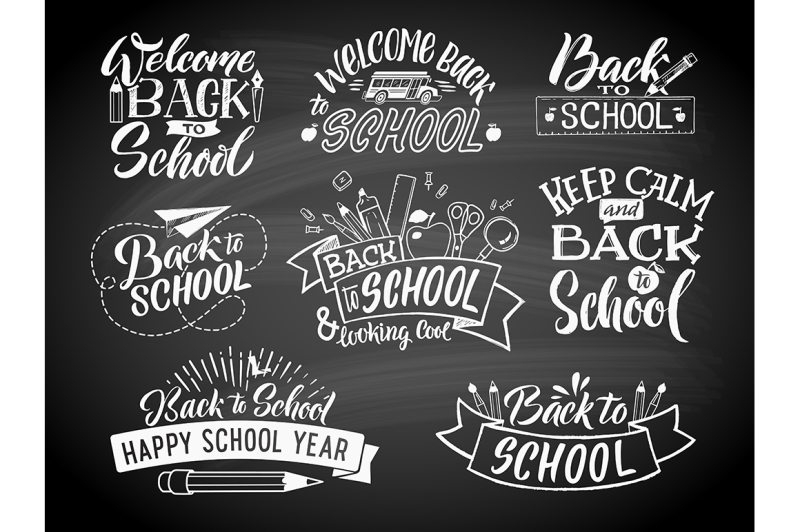 set-of-monochrome-school-labels