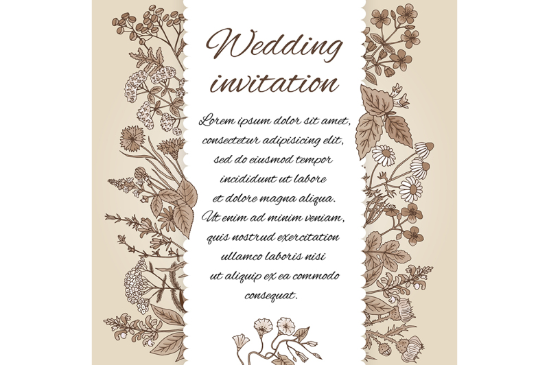 template-of-wedding-invitation-in-vintage-style