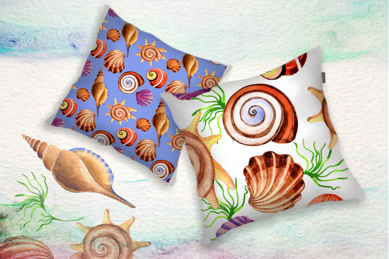 watercolor-summer-beach-seashell-png-set
