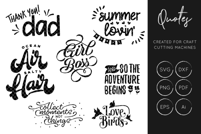 Download Quotes Bundle SVG, Quote SVG Cut File, Typography, Inspirational Quote By illuztrate ...