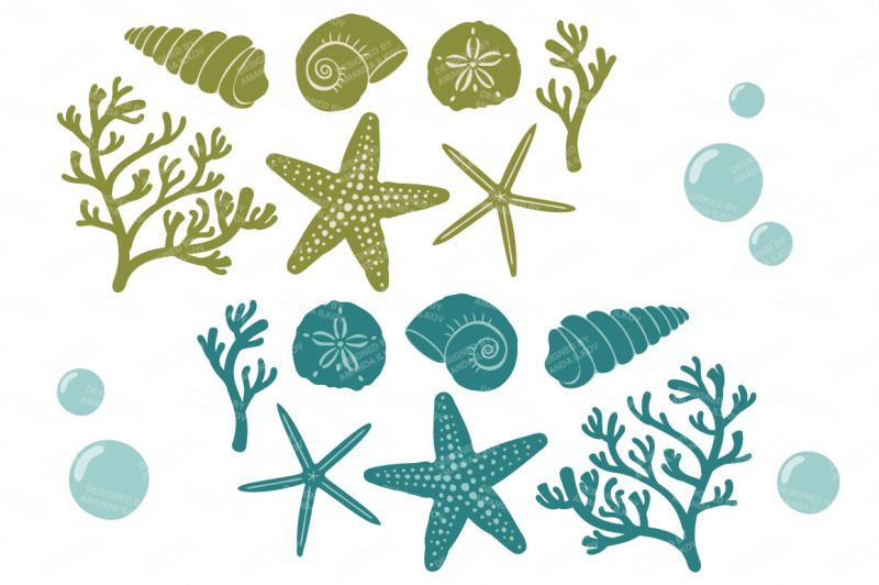 seashore-shells-and-coral-clipart-in-retro-bold