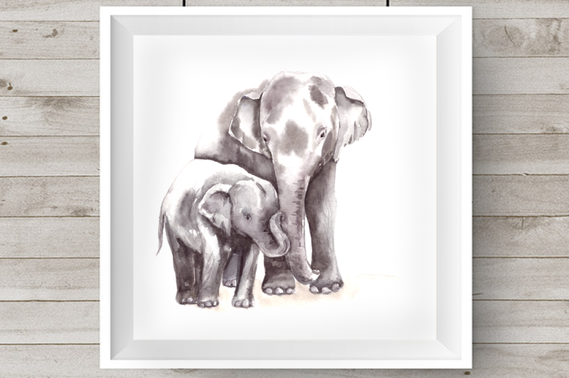 watercolor-mother-and-baby-elephants-clip-art-and-print