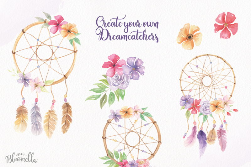 dreamcatcher-creatpr-creat-your-own-diy-watercolor-florals-boho-set