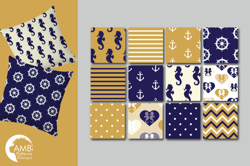 nautical-gold-marine-patterns-gold-and-navy-nautical-papers-amb-563