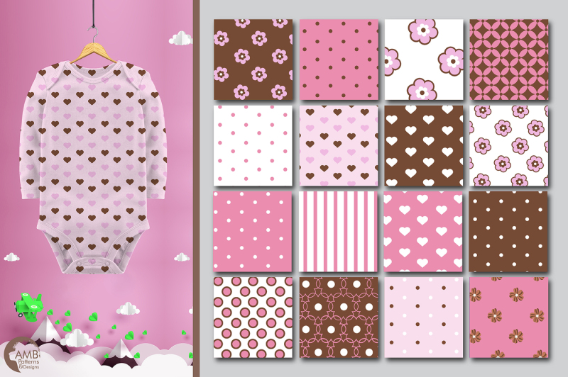 nursery-pink-and-brown-patterns-pink-and-brown-papers-amb-837