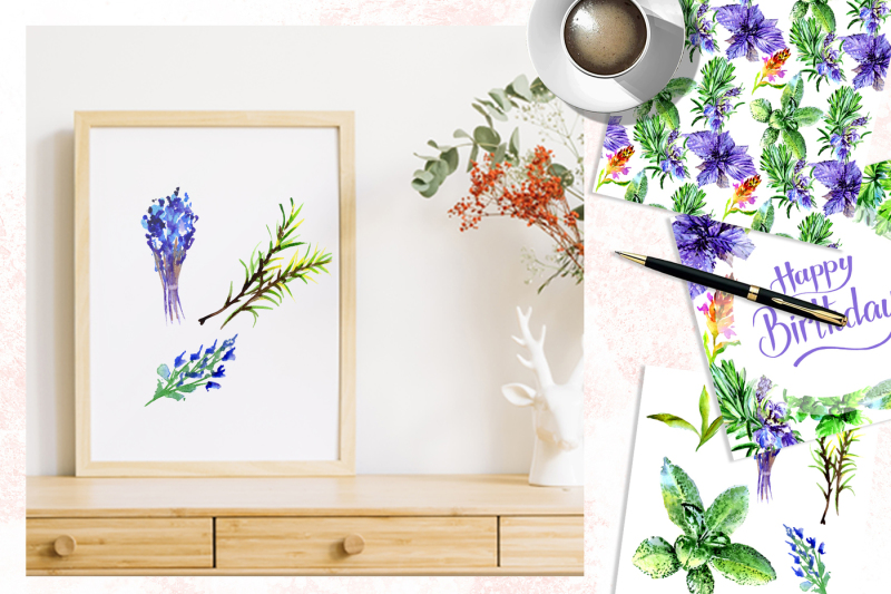 bouquet-of-herbs-png-watercolor-set