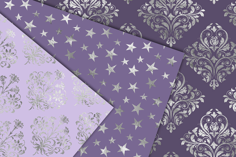 lavender-and-silver-digital-paper