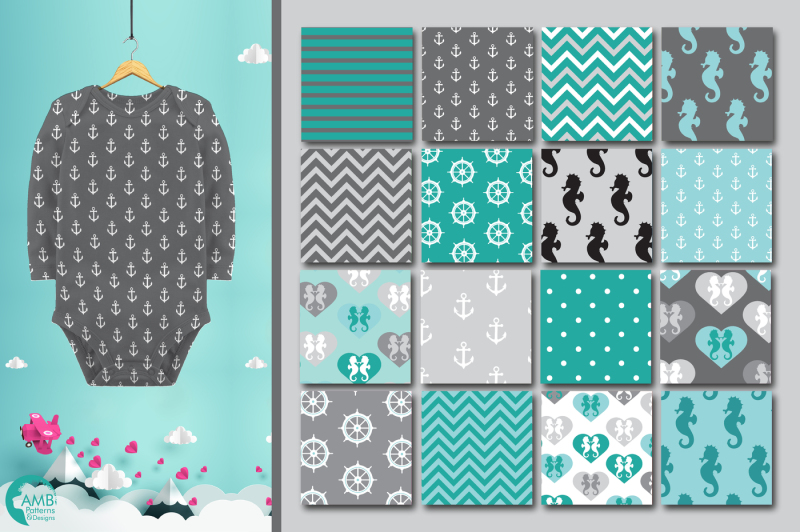 teal-and-gray-nautical-surface-patterns-teal-and-gray-papers-amb-562