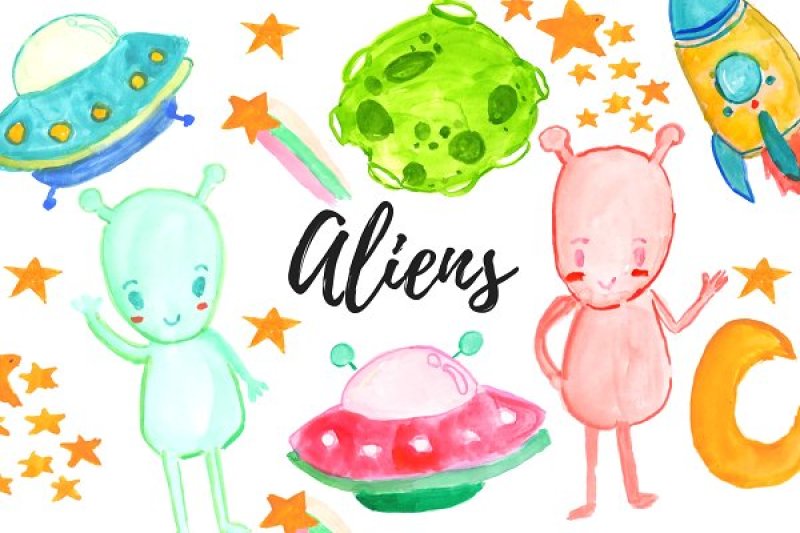 cute-watercolor-alien-clipart