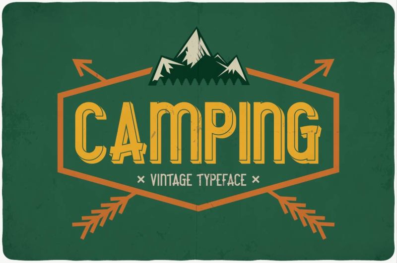 camping-typeface
