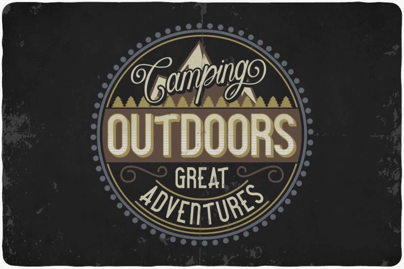 camping-typeface