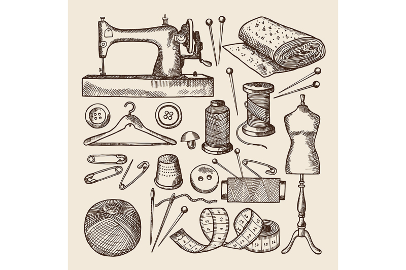 vintage-sewing-symbols-set-vector-pictures-in-hand-drawn-style