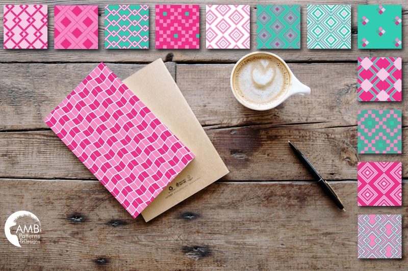 pink-trival-squares-patterns-pink-and-teal-geometric-papers-amb-1082