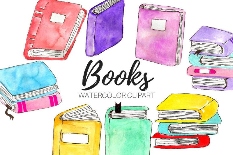 watercolor-book-clipart