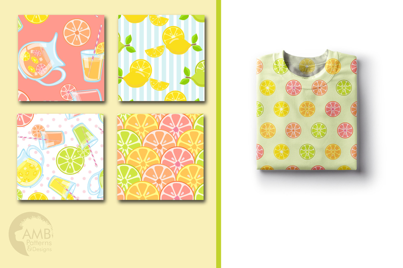 green-lemon-patterns-lemonade-papers-amb-1330