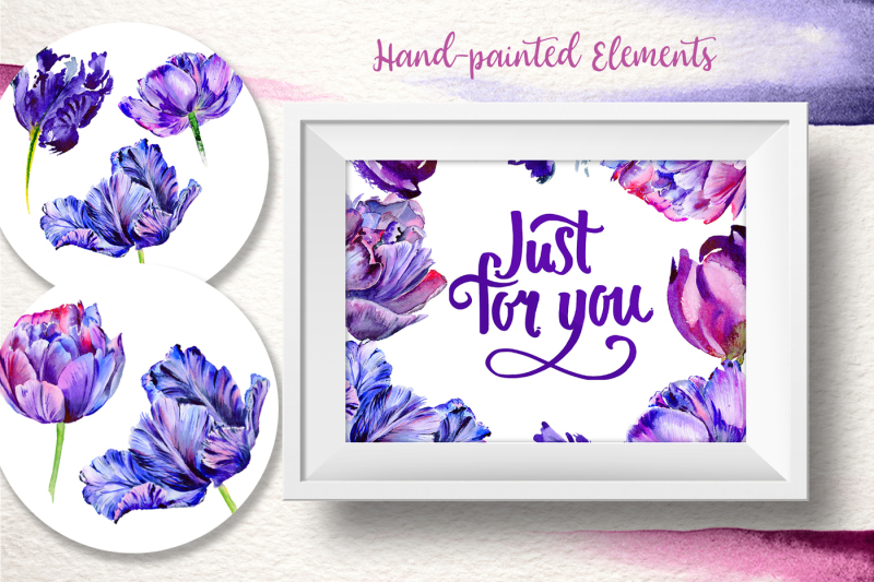 lovely-purple-tulip-png-watercolor-set