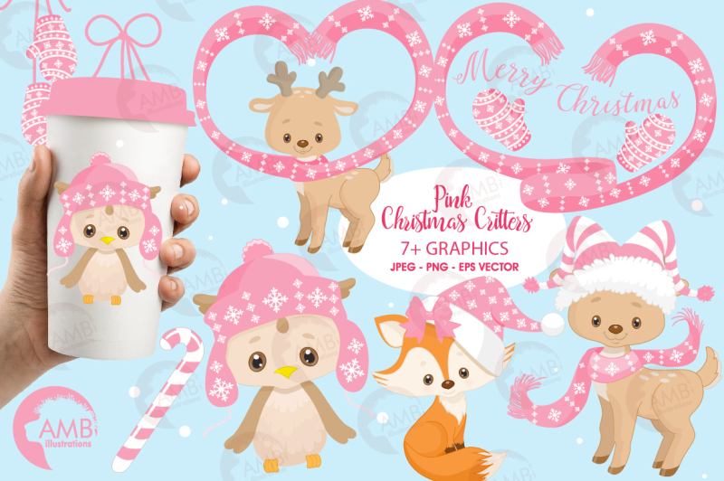 pink-christmas-critters-cliparts-xmas-critters-cliparts-amb-1522