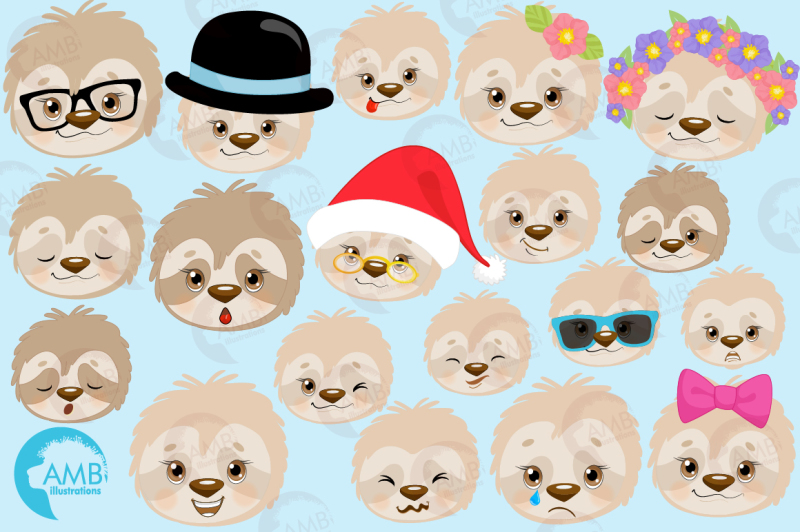 funny-sloth-faces-cliparts-sloth-faces-cliparts-amb-2203