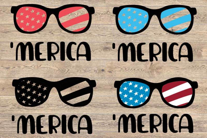 Download Merica SVG flag sunglasses svg 4th of July Svg 92SV By ...