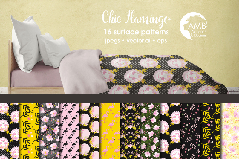 chic-flamingo-patterns-flamingo-black-papers-amb-1426