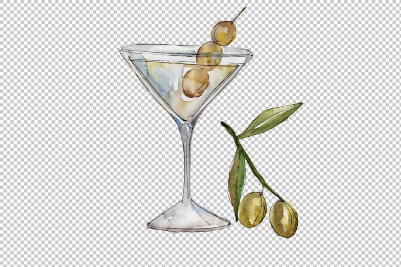 refreshing-cocktails-png-watercolor-set