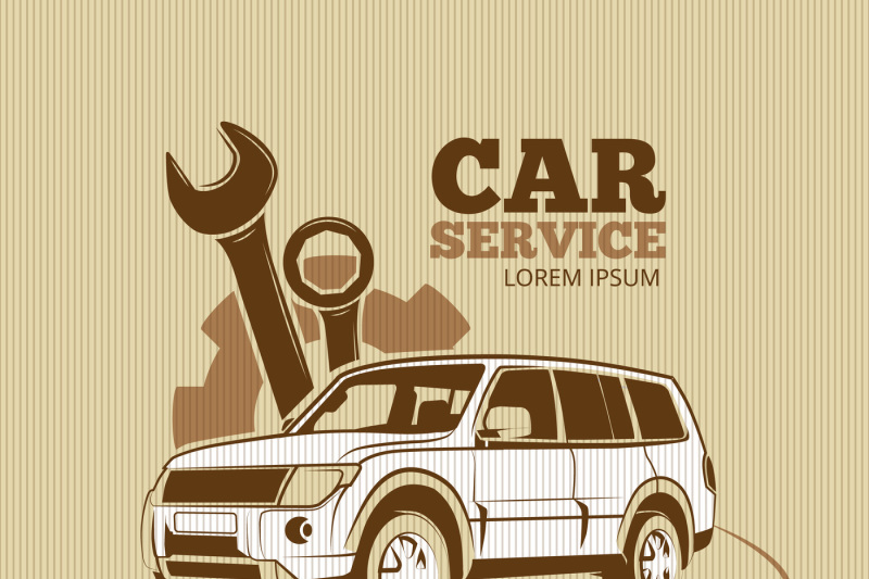 retro-car-service-vector-poster