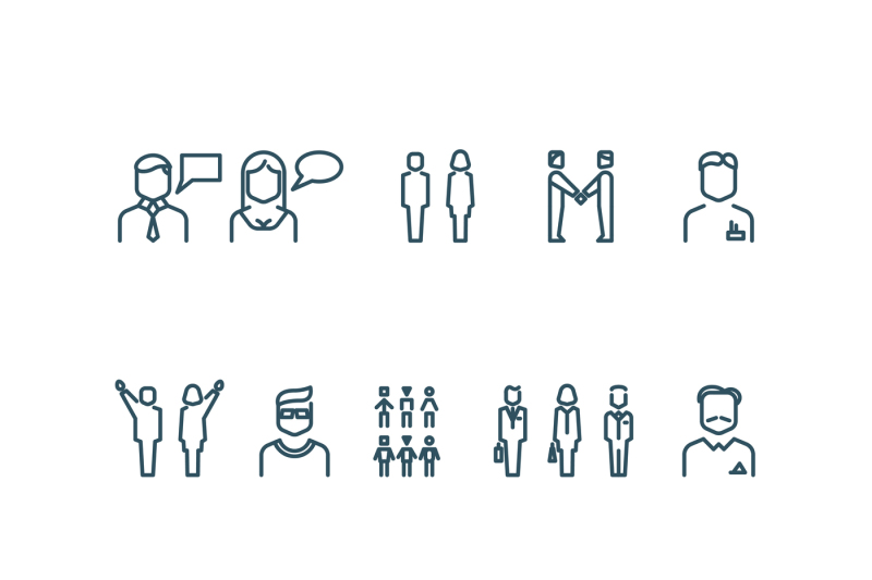 people-outline-vector-icons