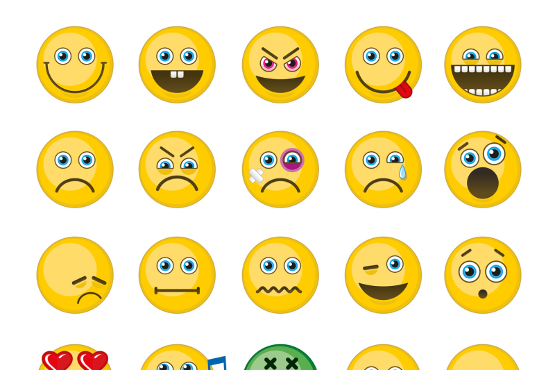emoji-emoticons-vector-icons-set