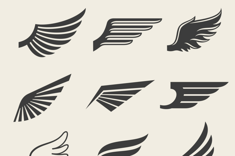 wings-vector-icons-set