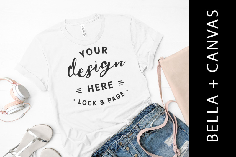 Download Download Bella Canvas 3001 White T-Shirt Mockup TShirt ...