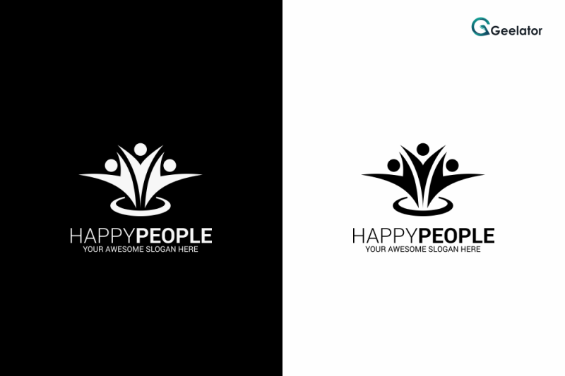 happy-people-logo-template