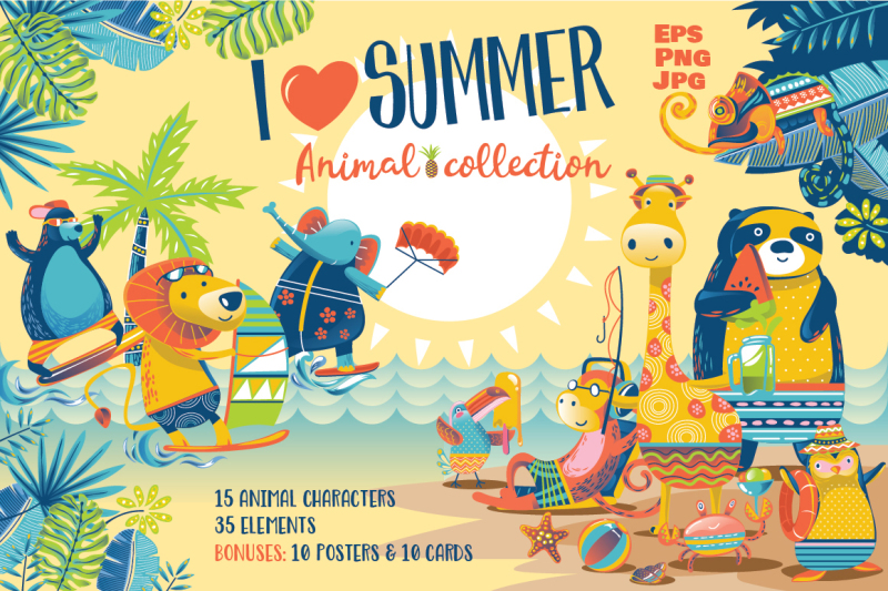 i-love-summer-animal-collection
